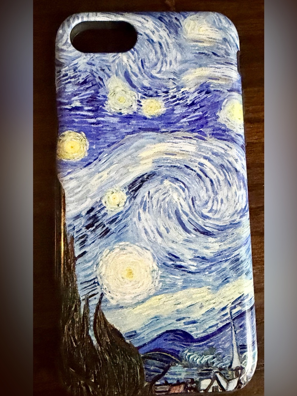 iPhone SE case - Starry Night Phone Case - Blue & Yellow Art Print